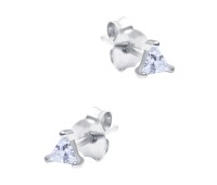 Shining CZ Crystal Silver Stud Earring STS-3755
